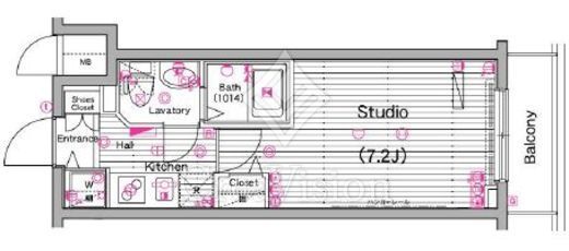 グランド・ガーラ横濱山下町 7階 間取り図