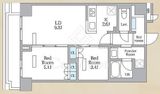 ロイジェント西新井 206 間取り図