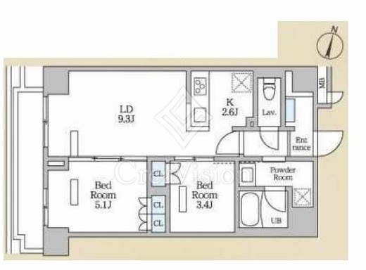 ロイジェント西新井 605 間取り図