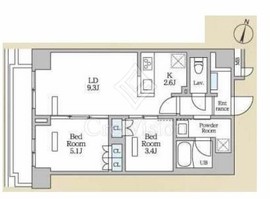ロイジェント西新井 605 間取り図
