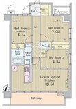 ＨＩＧＡＳＨＩＫＯＭＡＴＳＵＧＡＷＡ　ＡＰＡＲＴＭＥＮＴ 207 間取り図