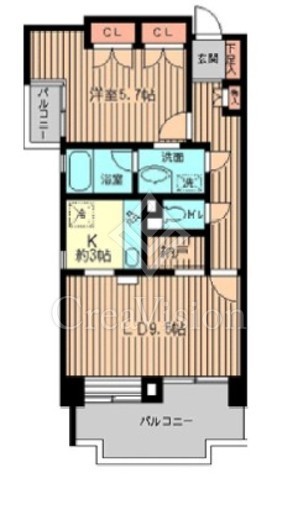 クラージュKAMAKURAYA 602 間取り図