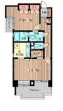 クラージュKAMAKURAYA 602 間取り図