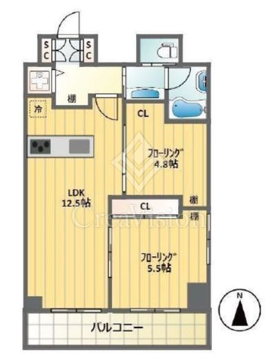 グランド・ガーラ笹塚 12階 間取り図