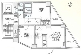 プロスパーレジデンス 2階 間取り図