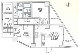 プロスパーレジデンス 6階 間取り図