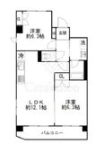 カルディアⅡ西馬込 501 間取り図