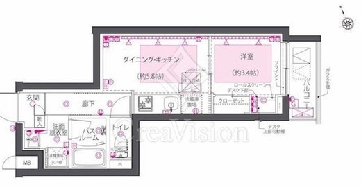 ZOOM西早稲田 3階 間取り図