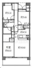 アソシエール溝の口 13階 間取り図
