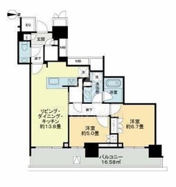 ザ・パークハウス晴海タワーズ クロノレジデンス 18階 間取り図