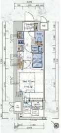 エステムプラザ横濱関内 8階 間取り図