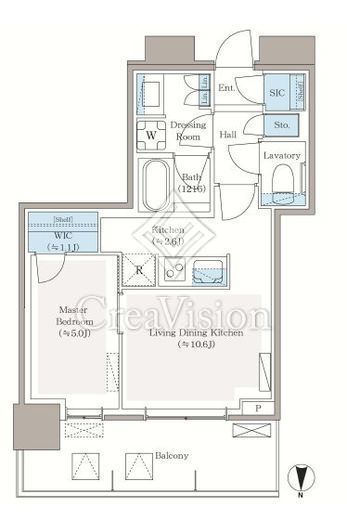 パークシティ中野ザタワーブリーズ 6階 間取り図