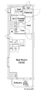 コンフォリア市谷柳町 1001 間取り図