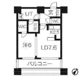 カテリーナ三田タワースイート イーストアーク 25階 間取り図