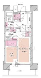 ブランズ芝浦 10階 間取り図