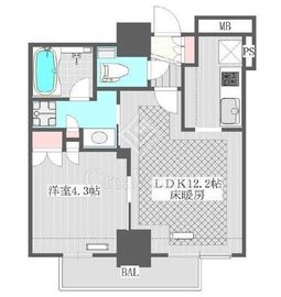 D'クラディアイヴァン初台 13階 間取り図