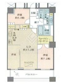 ザ・東京タワーズ ミッドタワー 45階 間取り図
