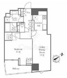 プラウド代官山フロント 9階 間取り図