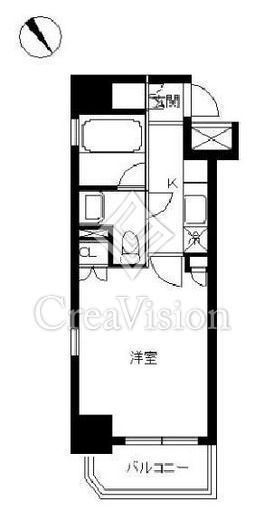 スカイコート初台 5階 間取り図