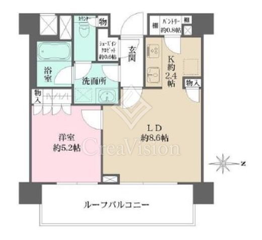 パークリュクス初台 6階 間取り図