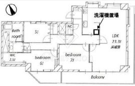 南麻布マンション 11階 間取り図