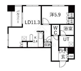 新橋プラザビル コアレジデンス 8階 間取り図