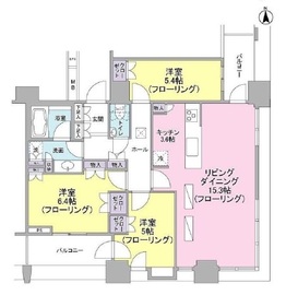 サンウッド三田パークサイドタワー 19階 間取り図