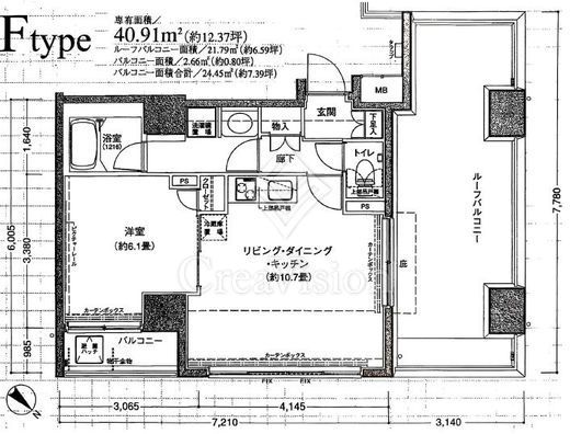 ドルチェ日本橋浜町弐番館 10階 間取り図