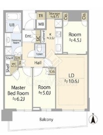 パークタワー晴海 8階 間取り図