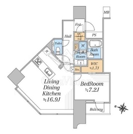 パークコート渋谷ザタワー 15階 間取り図