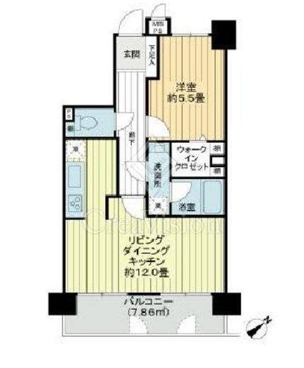 ラビ目黒 2階 間取り図