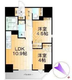 オープンレジデンシア日暮里ステーションフロント 10階 間取り図