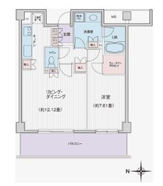 ブライトイースト芝浦 706 間取り図