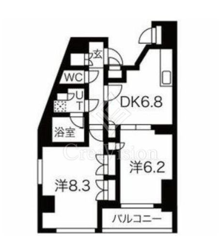 クレイシア戸越公園 5階 間取り図