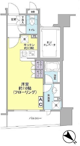 クオリア銀座3丁目 3階 間取り図