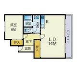 広尾セントラルハイツ 6階 間取り図