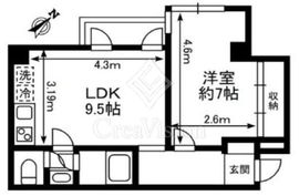 ロジマン西麻布 6階 間取り図