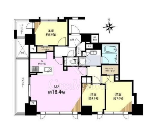 シティタワー白金 17階 間取り図