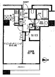 ラクシア品川ポルトチッタ 7階 間取り図