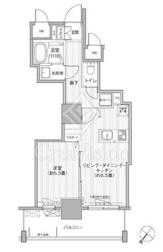 グランデュール富士 502 間取り図