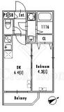 GRAN PASEO下北沢Ⅲ (グランパセオ下北沢3) 201 間取り図