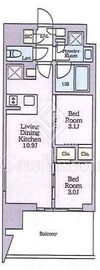 クレストコート東陽町 1306 間取り図