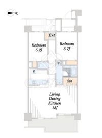 ライオンズマンション門前仲町古石場 4階 間取り図
