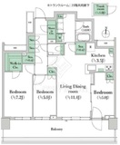 プラウドタワー亀戸クロス 23階 間取り図