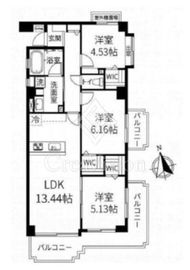 パルロイヤル等々力 2階 間取り図