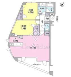 クローバーハウス鷺沼 6階 間取り図