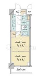 ドゥーエ新横浜 1013 間取り図