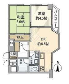 洗足池ローズベイハイツ 2階 間取り図