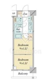 ドゥーエ新横浜 1016 間取り図