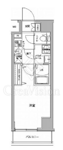 ジェノヴィア川崎駅グリーンヴェール 907 間取り図